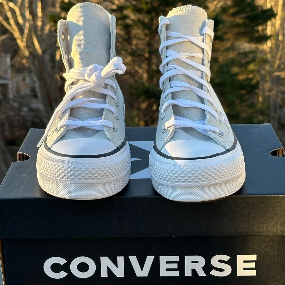 Converse Gray CTAS Platform High Casual Sneaker Womens 6.5 | GS Girls 5Y NEW